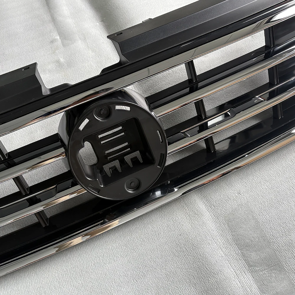 شواية سيارة لسيارة 2022+ Volkswagen Tiguan L ABS كروم أسود المصد الأمامي للسيارة شبكة مصبغة سباق الشوايات