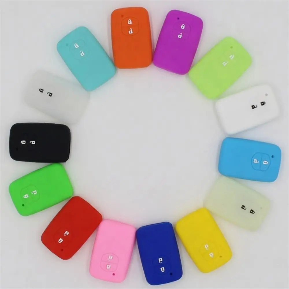 Soft Silicone Key Protector For Toyota Venza Prado Camry Smart Key Fob Case Cover Holder Anti Slip Auto Accessory