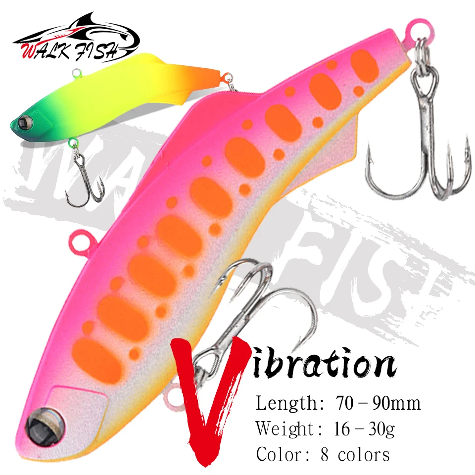 WALK FISH 16g 23g 30g VIB Fishing Lures Silicone Rattin Lures Shirten SL Vibra Spinning Winter Fishing for Pike Zander Perch