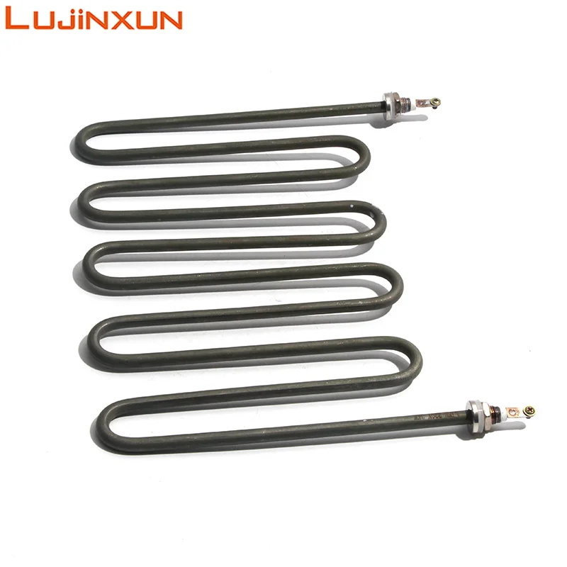 LUJINXUN Electric Heating Pipe 5U 220V 3KW 304 Stainless Steel 8mm Tube Diameter 300x220mm M14 Thread