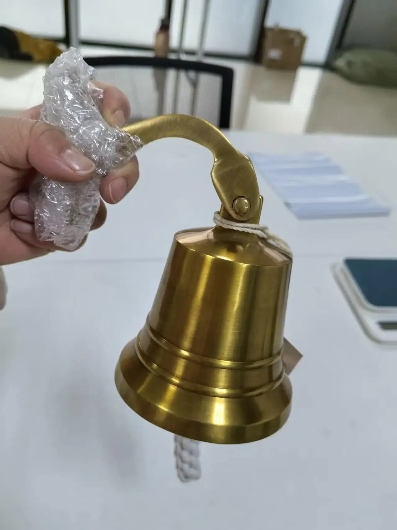 2026 New India Imported Brass To Make Bells Retro Doorbell Wall Hanging Bell Bar Door Wall Decoration Wind Chime Ornament