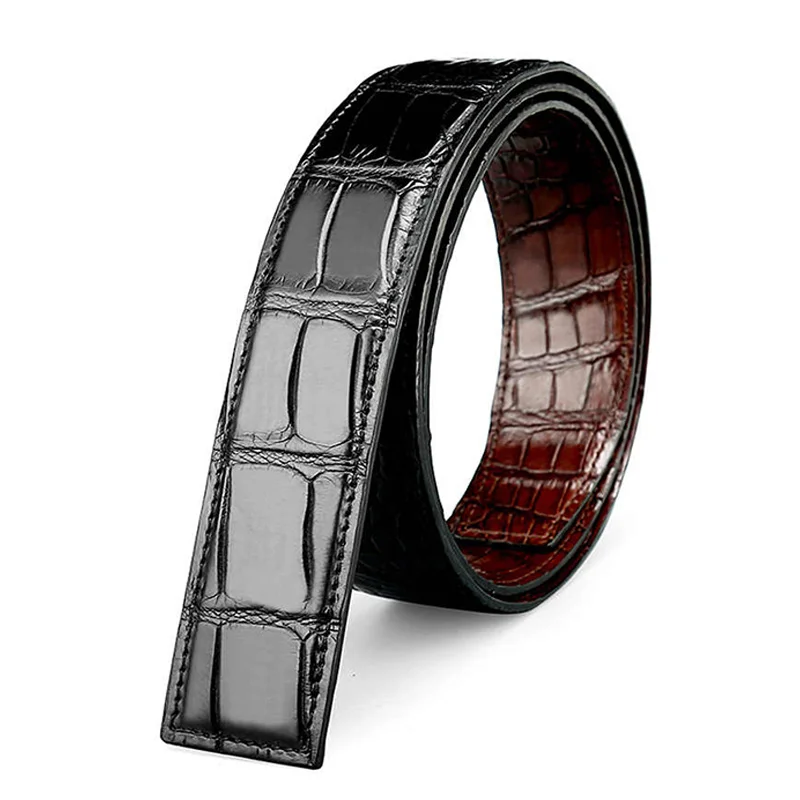 

Crocodile Men's belt Genuine Leather Belts for Men High Quality Vintage Brand Jeans Men's Accessories