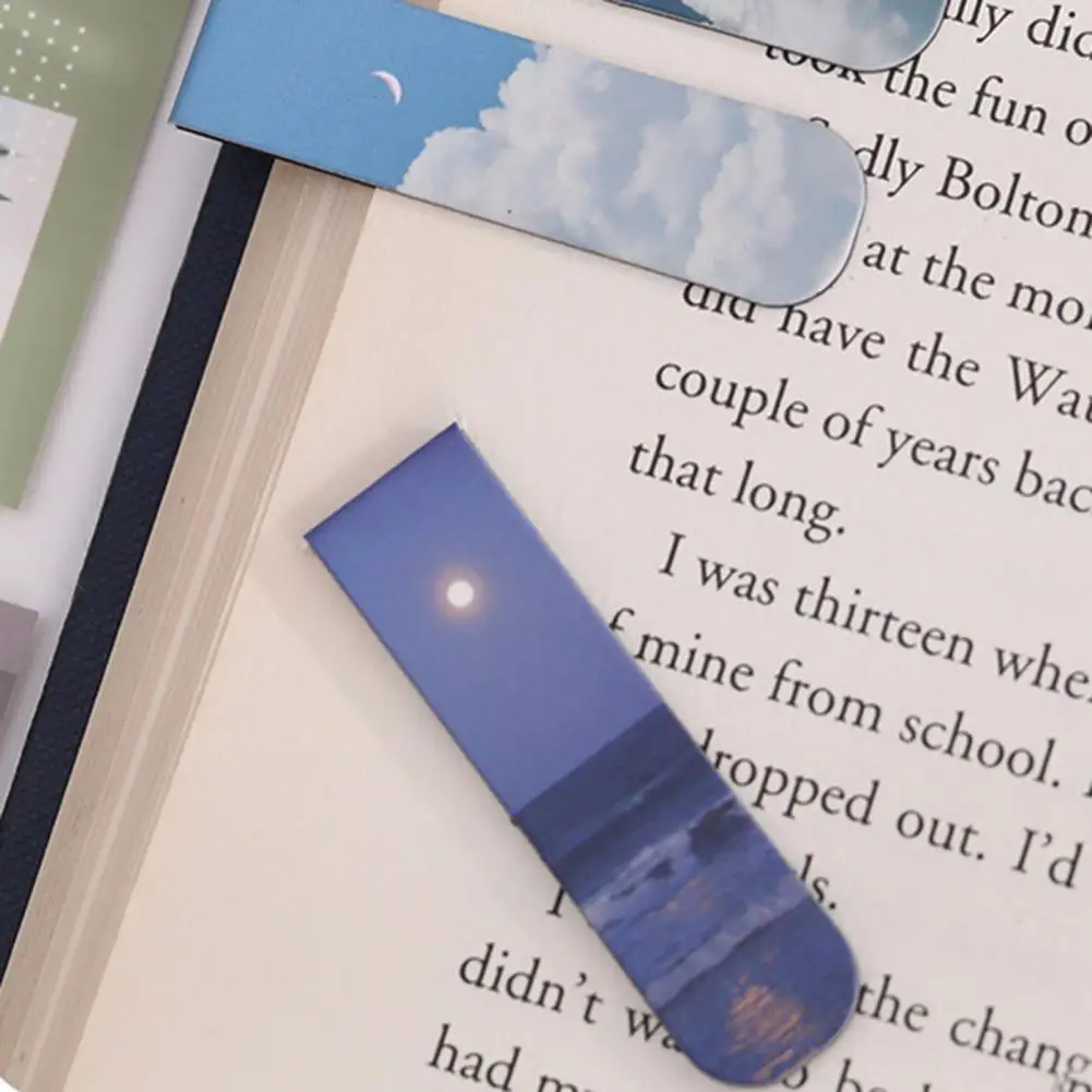 Beautifully Designed Bookmark Cloud Series Bookmark Romantic Cloud Sky Landscape Magnetic Bookmarks for Book for Reading