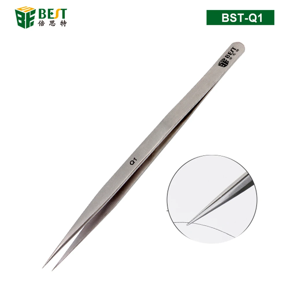 

1Piece Precision Tweezers Ultra-Pointed Tweezers Mechanic Tool for Electronics IC Chip Phone Repair Hand Tools