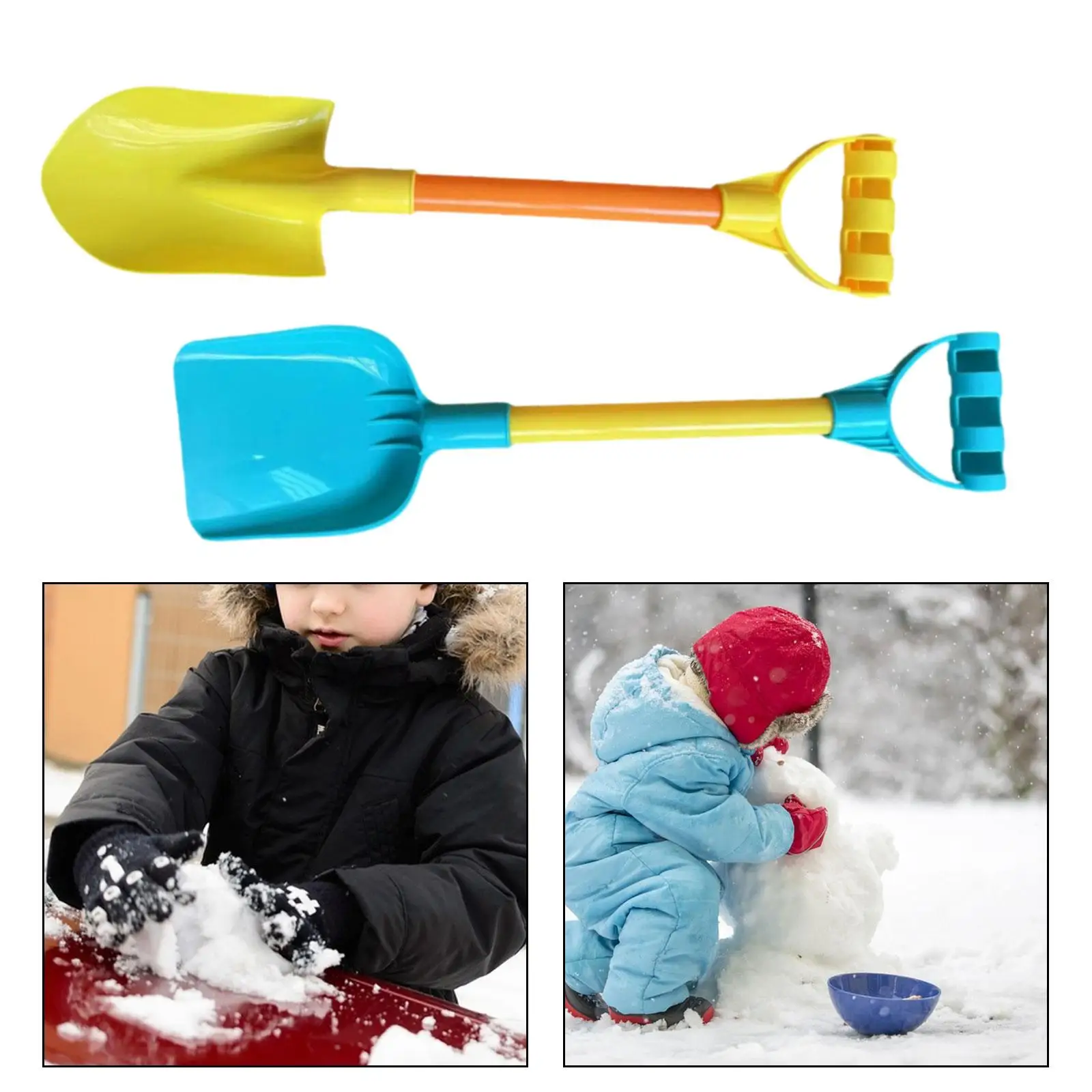 2x Kids Garden Tool Shovels Toy, Kids Beach Spades Sand Shovels Toys for Adults Gardening Tools Garden Kits Sturdy Snow Scoops