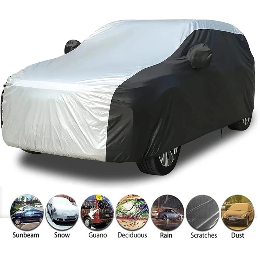 Full Exterior Heavy Duty Waterproof Car Cover, Ultimate PEVA Protection Against Rain, Snow, UV, Wind and Dust