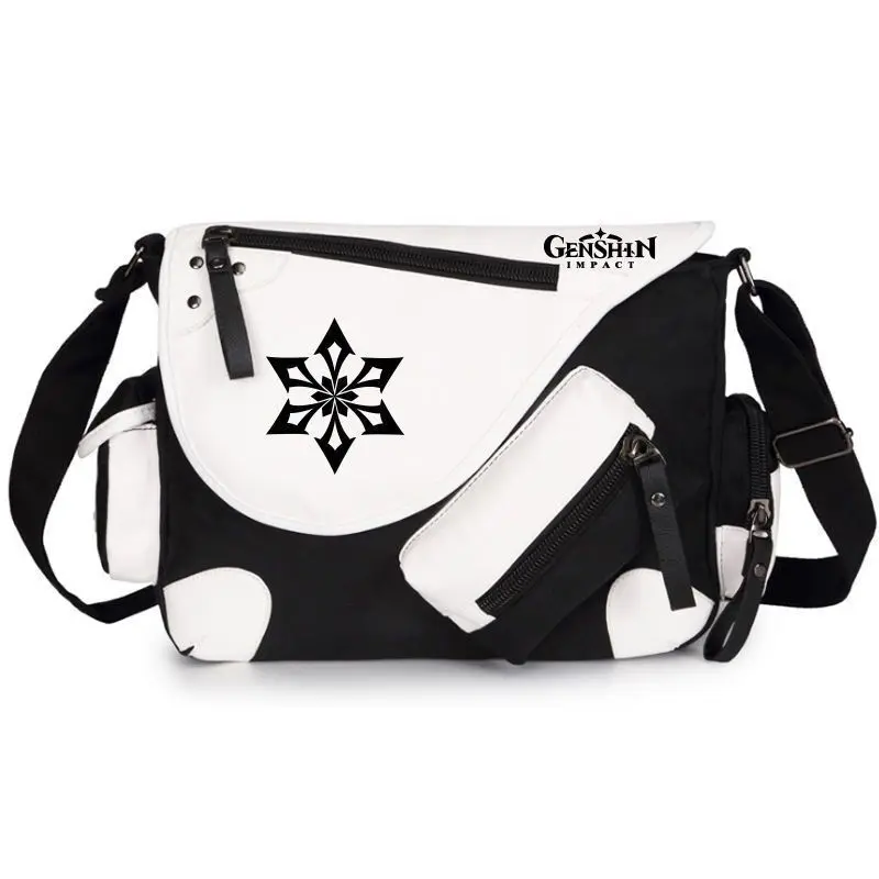 Game Peripheral Backpack Genshin Wind Element Anime Style Unisex Multifunctional School Travel Crossbody Shoulder Bag ANI