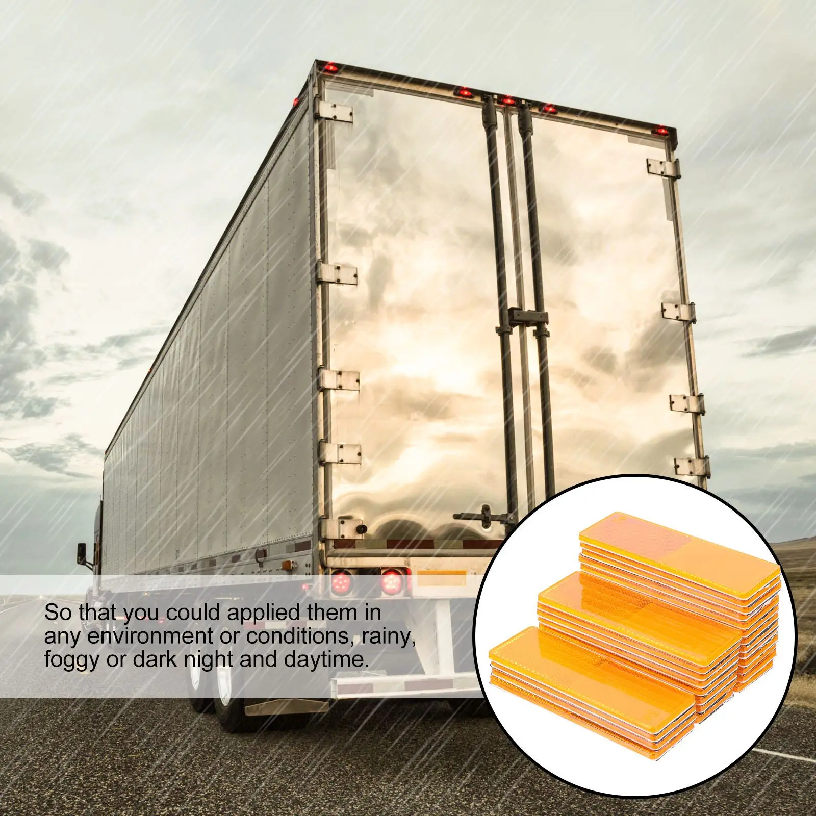 

25 шт. светоотражающие доски, водонепроницаемая самоклеящаяся отражающая лента, высокопрочные предупреждающие наклейки с защитой от ультрафиолета для безопасности автомобиля