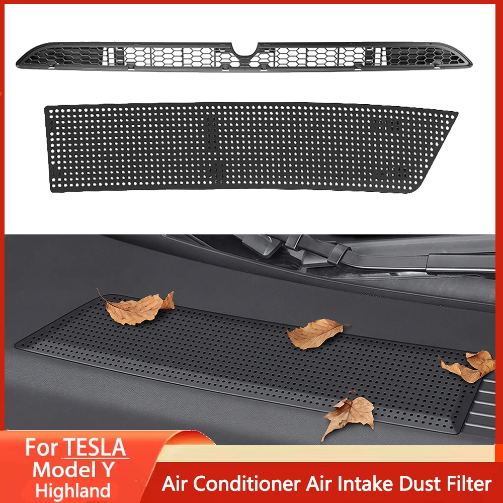 For Tesla Model 3 Highland 2025 2026 Car Front Bumper Lower Grille Insect Screen Air Conditioning Vent Dust Filter Accessories