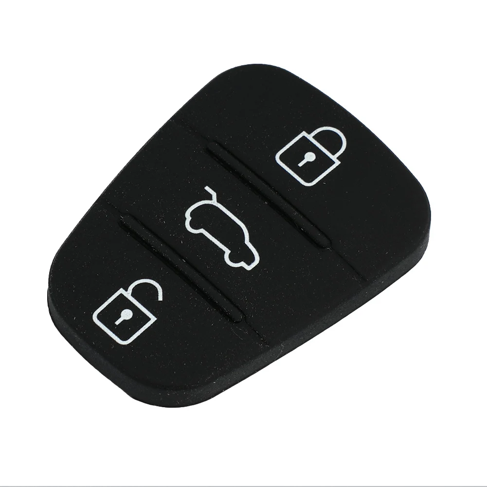 Couverture de clé de remplacement en caoutchouc noir pour Hyundai, 3 boutons, I20, I30, Ix35, Ix20, VgalvanCar Lock System, Key Shell, 1Pc