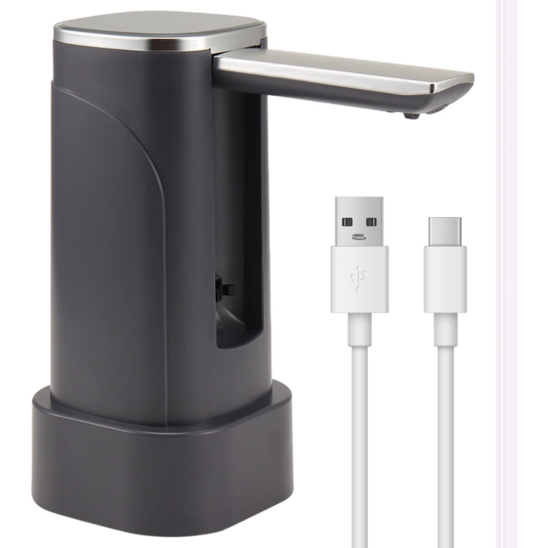 Portable Electric Water Bottle Pump Automatic Water Dispenser Pump with Large LED Display Foldable Automatic Water Pump-ABLA