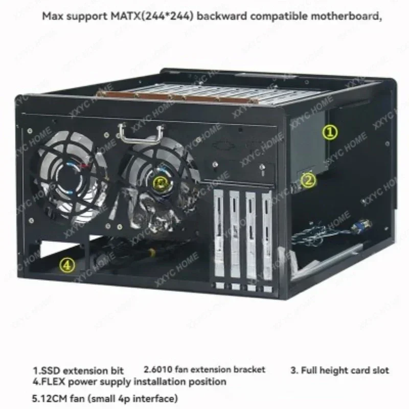 

Nieuwe Kantoor Thuis Opslag Hot-Swap Server Chassis Nas Case Sata Backplane Usb3.0 Ondersteuning Matx Moederbord