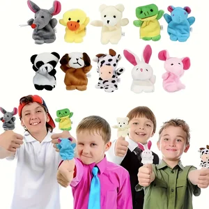 مجموعة دمى أصابع الصغيرة ، ألعاب كرتونية صغيرة ، قصة وقت الأسرة التعليمية ، 10 قطع أفضل 10 دمى يدوية مبيعا - رقم 4