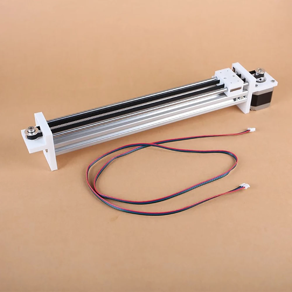 Stroke 30CM Linear Slider Synchronous Belt Double Bearing Guideway Slide Table 42 Stepper Servo Motor Table with XH2.54-4P Cable