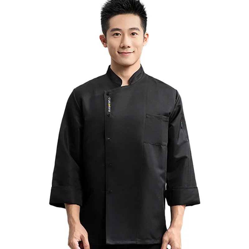 Divise da cuoco autunnali impermeabili Manica lunga Manica corta Elegante ristorante Caffetteria Indossare Autunno/Inverno Cottura del personale della cucina