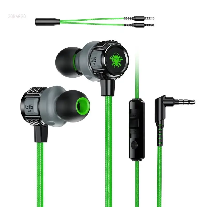 3.5mm Headphones with Microphone for PC Comuter Earbuds Computer In-Ear Headset Control for Laptop Desktop Notebook