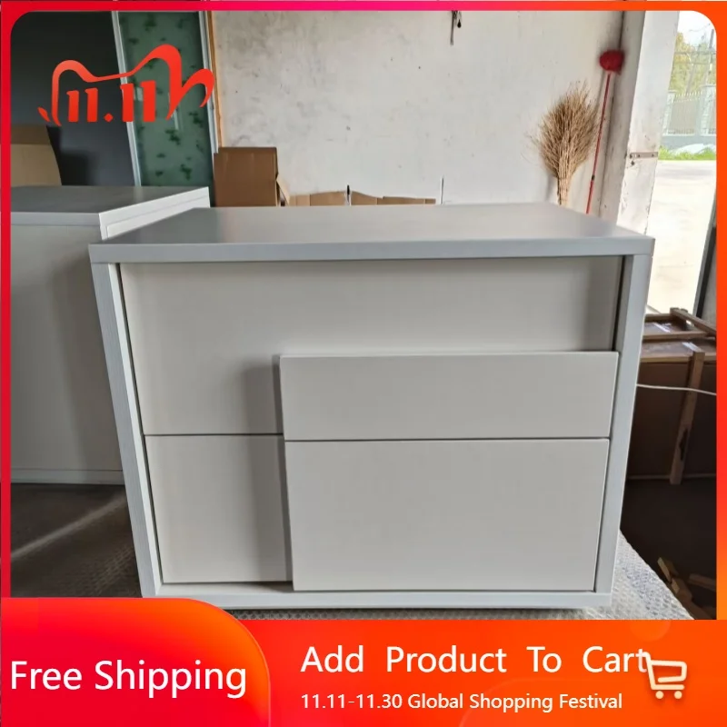 

White Bedroom Nightstand Mobile Organizer Decor Drawers Luxury Storage Cabinets Bedside Table Librero Muebles Trendy Furniture