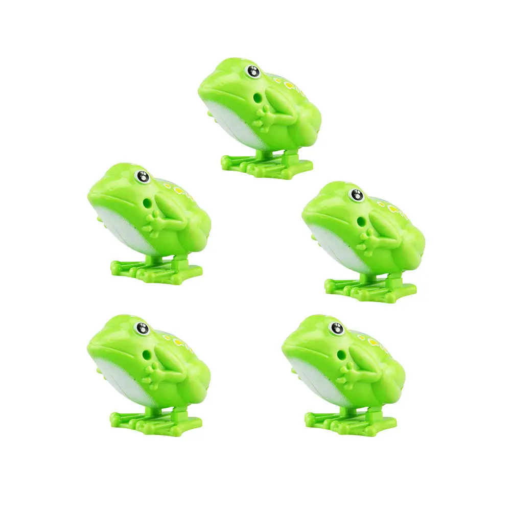 

Набор из 5 заводных пластиковых лягушек-попрыгунов: развивающие игрушки для детей, подарки на день рождения, сувениры для вечеринок, веселое развлечение на Пасху