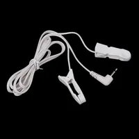 1/10pcs Electronic Medical Finger Ear Clip CLAMP ELECTRODE Wire Cable for Digital Tens Therapy Machine Massager DC 2.5mm Plug