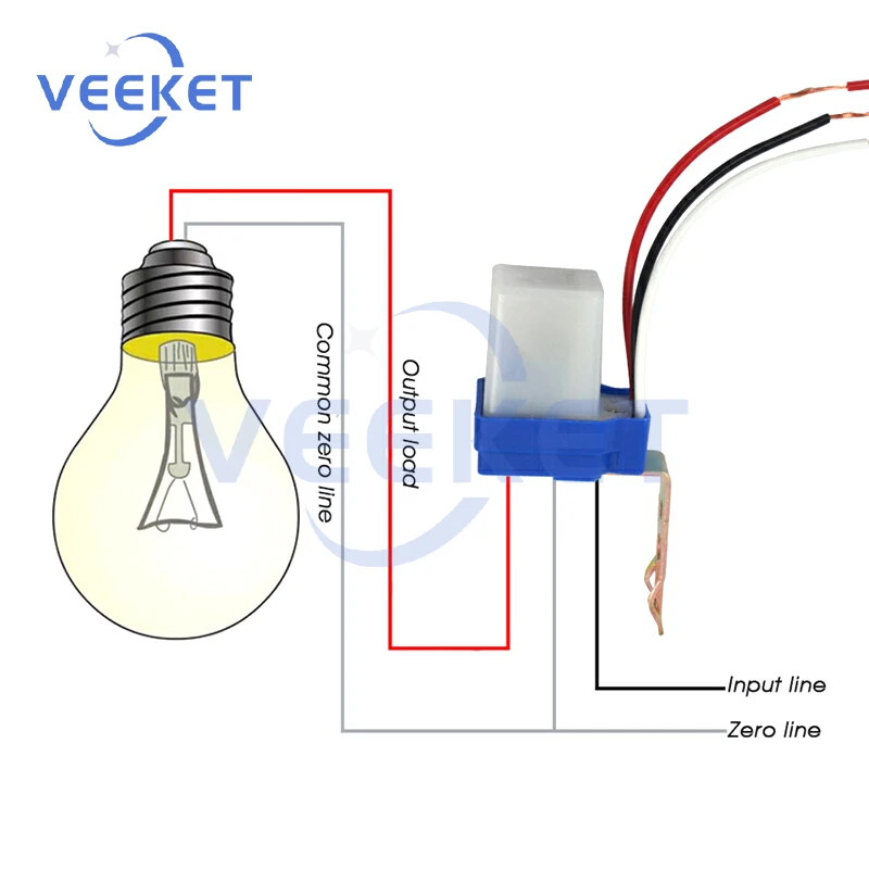 Auto Switch Sensor Aan/Uit Fotocel Straat Licht Schakelaar 50-60Hz 10A Foto Controle Photoswitch Sensor Dc 12V 24V Ac 220V