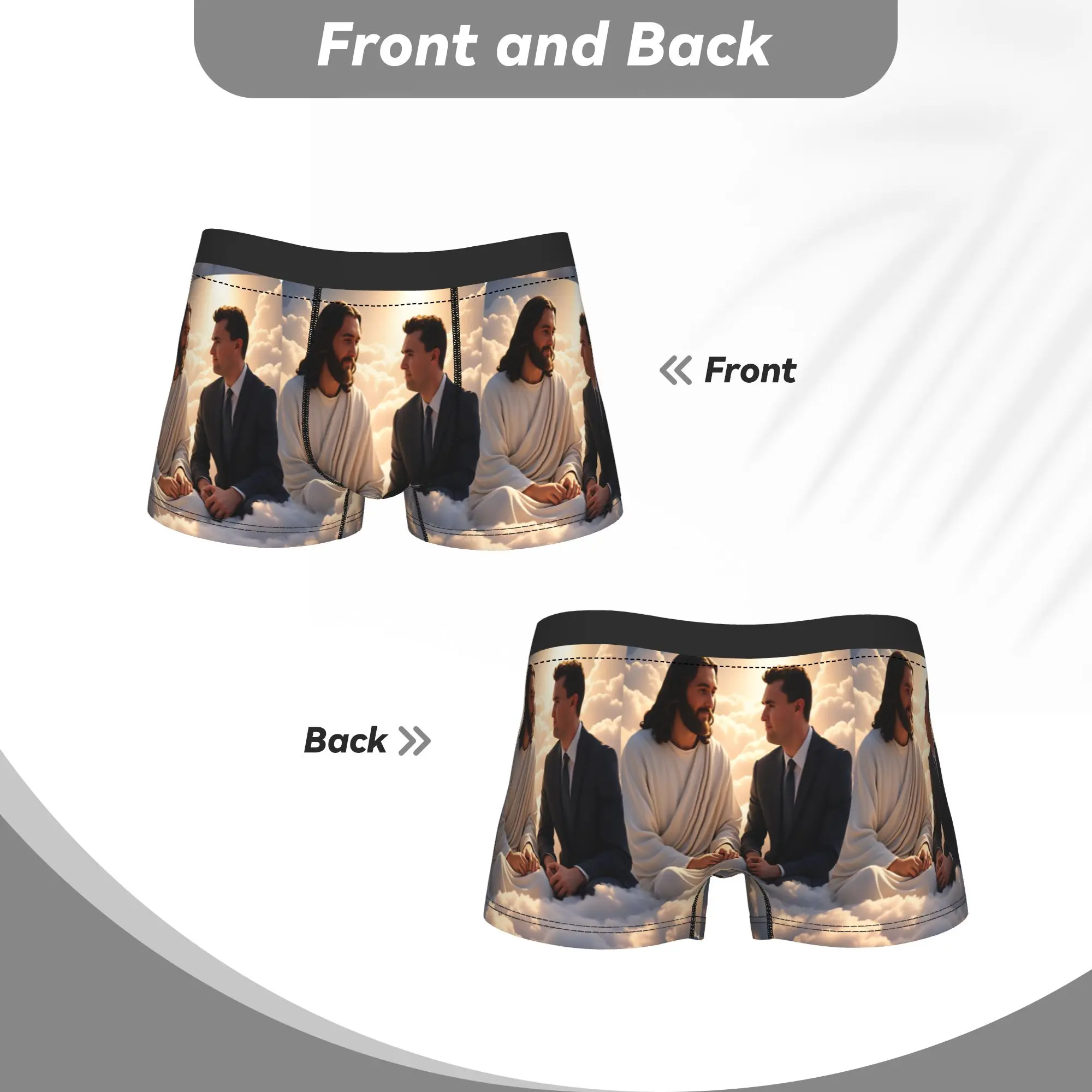 تشارلي كيرك الملائكية المدافع السراويل ملخصات الملابس الداخلية جودة الذكور مريحة جذع مخصص DIY بها بنفسك سراويل داخلية كبيرة الحجم