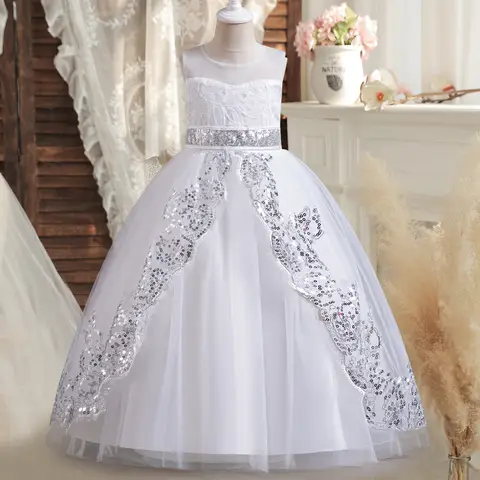 10 best sales Bröllopsklänningar för flickor 7 till 8 år - №7