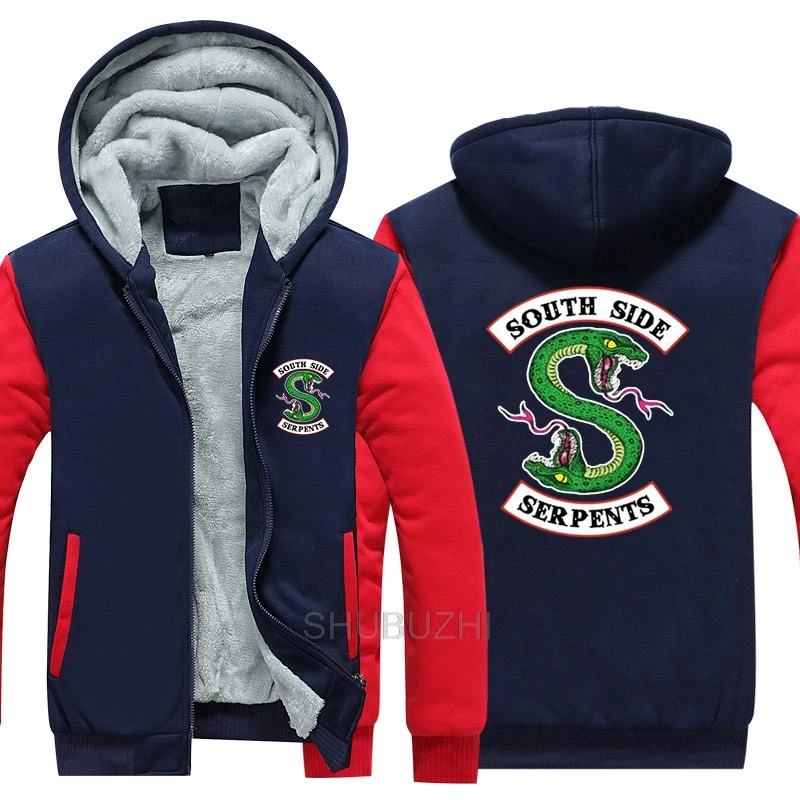 COYOUNG Brand 5XL Men Hoodies Riverdale South Side Serpents Winter Fleece Print Hoody Thicken Sweatshirts