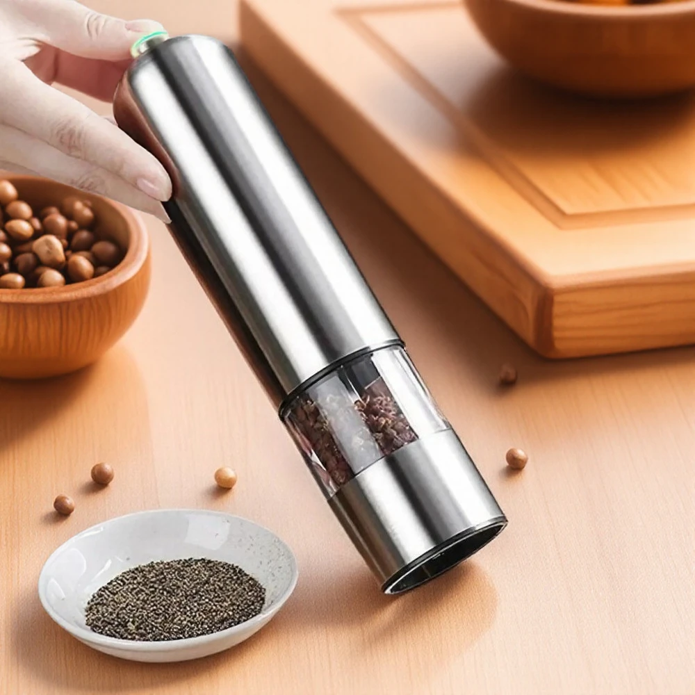 

Electric Spice Grinder Adjustable Coarseness Battery Operated Kitchen Tool for Seasoning BBQ Cooking and Meal Prep