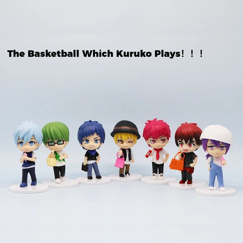 子供のためのPVCアニメアクションフィギュア,デスクオーナメント,モデルおもちゃ,コレクション,クルコが遊ぶバスケットボール,qバージョン,ギフト