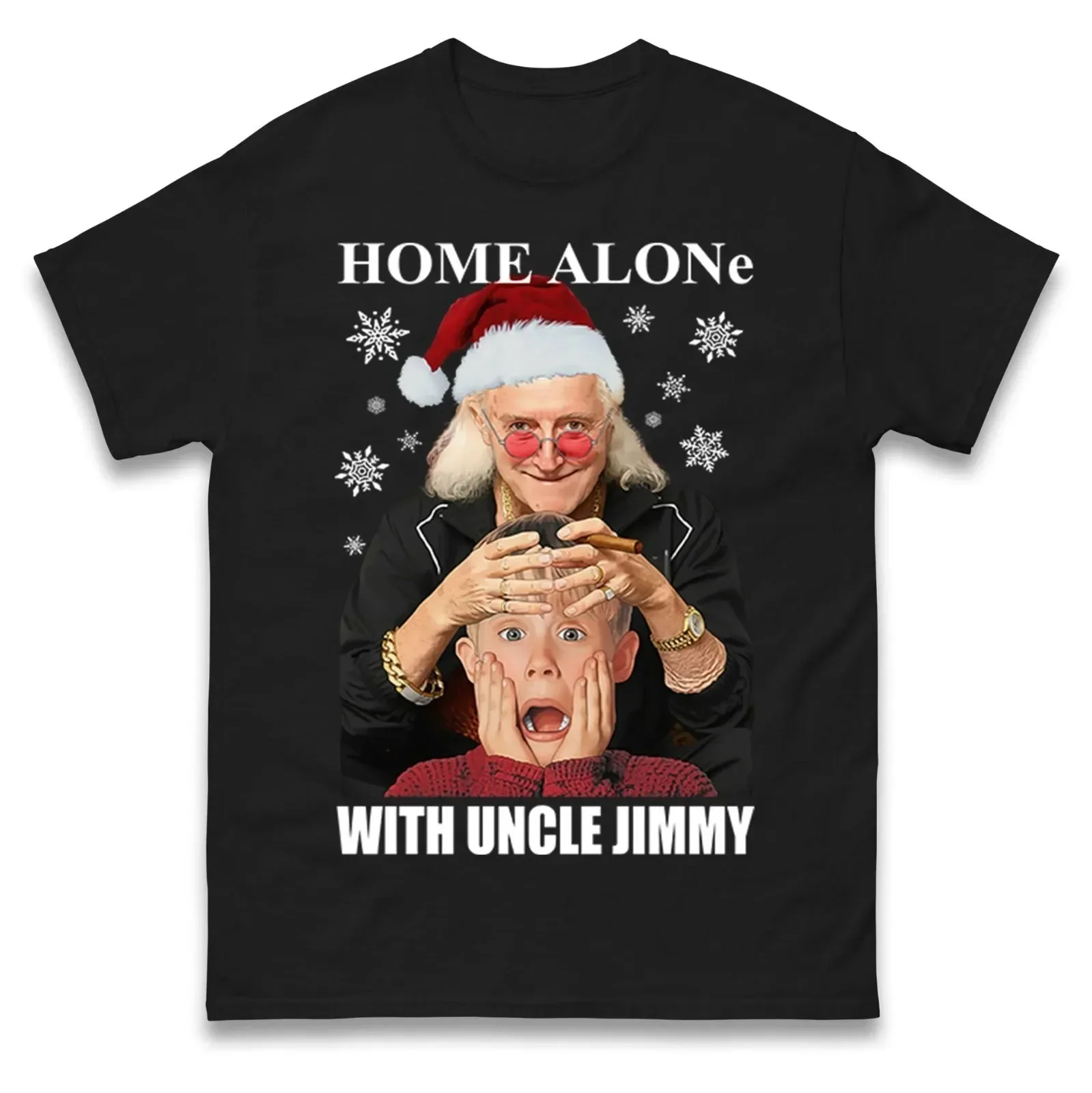 

"Jimmy Kevin’s Hilarious Christmas T-Shirt - Rude Humor + Festive Chaos! Crew Neck Streetwear, Edgy Holiday Gift That Slaps"