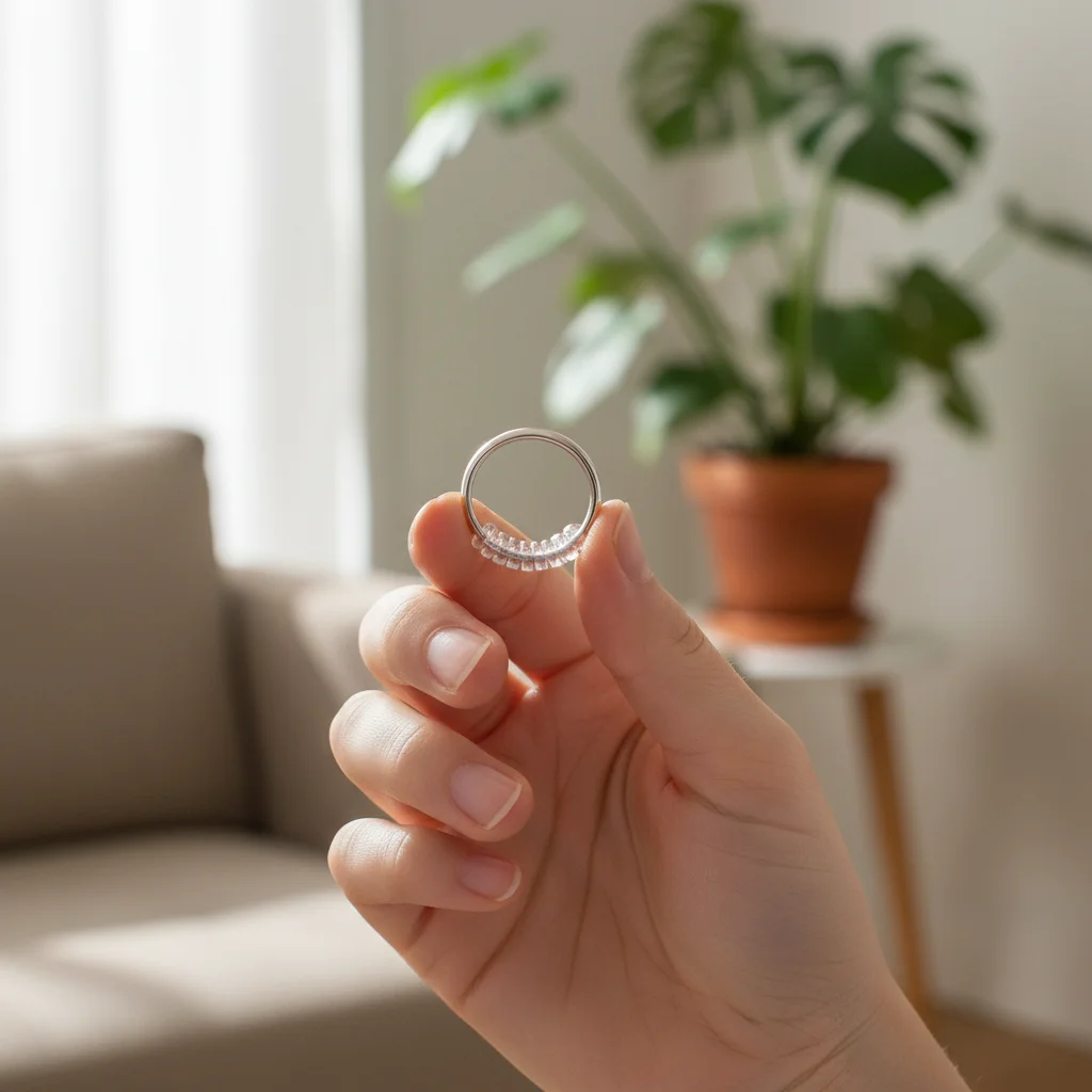 Ajustador de Talla de Anillo, Resorte Transparente en Espiral de 10 cm, Unisex, Ajuste Cómodo para Todas las Ocasiones