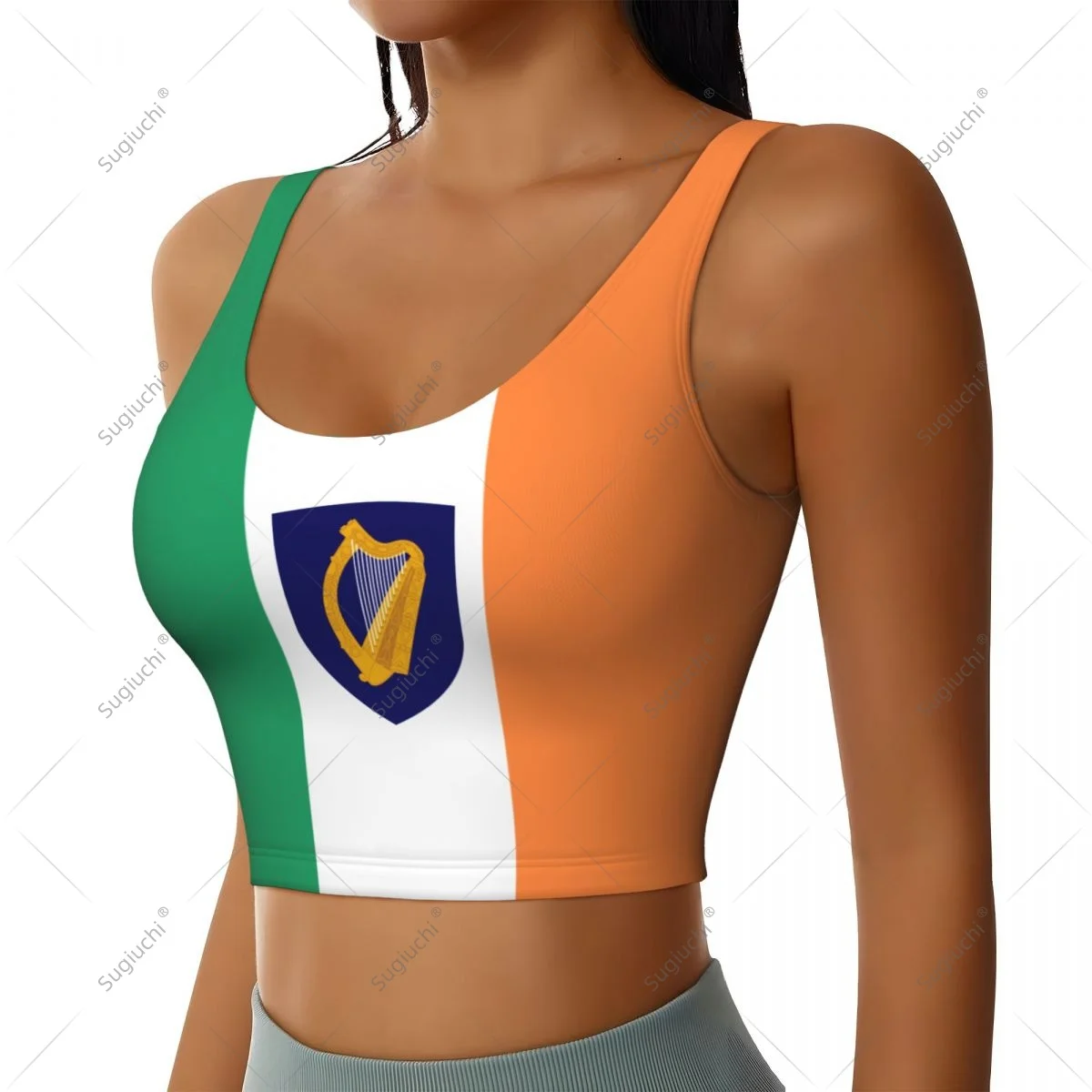 Ireland Flag Women Girl Activities Sports Vest for Female Yoga Vest Workout Vest Lightweight Trendy