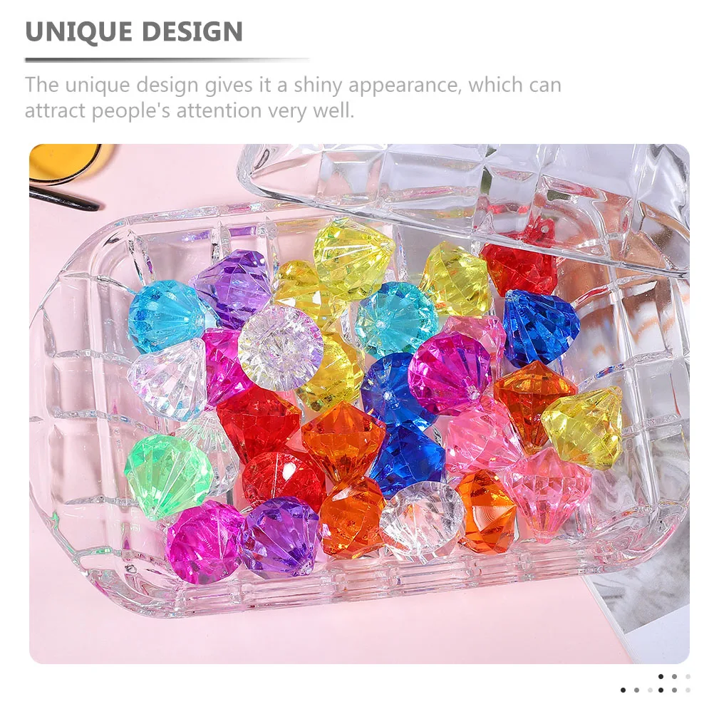 

100pcs Colorful Acrylic Diamond Gems Pirate Treasure Hunt Party Favors Diving Toys Pool Game Decorative Kids Playset Jewelry
