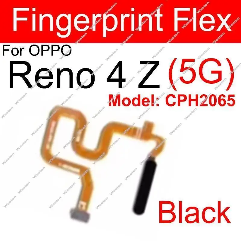 Power Fingerprint Sensor Flex Cable For OPPO Reno4 Z 5G 4Z Touch ON Off Power Button Finger Print Sensor Reader Flex Ribbon Part