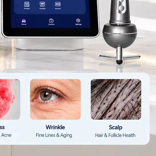 AI Intelligent Facial & Scalp Skin Analyzer 5Mode Professional Skin Diagnosis Machine Multi-Spectral Analysis CE Certified