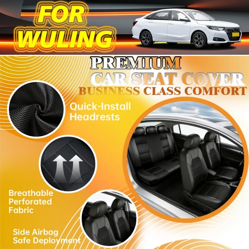 Breathable car seat cover For Wuling Brand, breathable and ventilated, suitable for all seasons, suitable for long-distance use