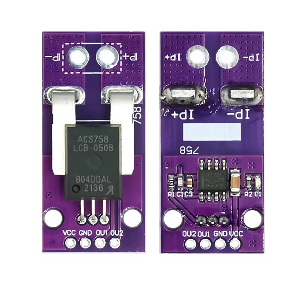 ACS758LCB‑050B 100B 150B 200B‑PFF‑T Linear Hall Effect Current Sensor Module 50‑200A High Precision Current Detecting Breakout