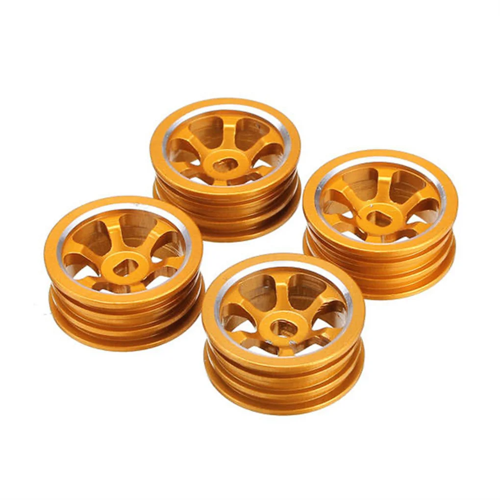 

4 Pieces Wheels Rims 1:28 Crawler Vehicle Hubs Upgrade Parts Accessories
