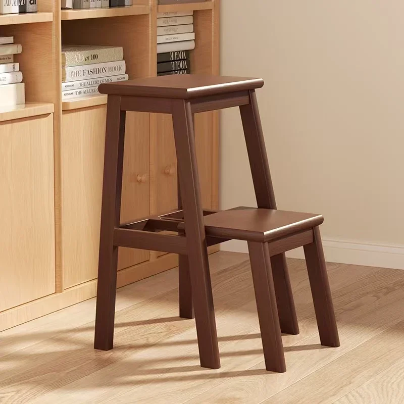 Multi-functional Household GoodsSolid Wood Ladder Stool Household Pullable Climbing Ladder Stool Dual-purpose