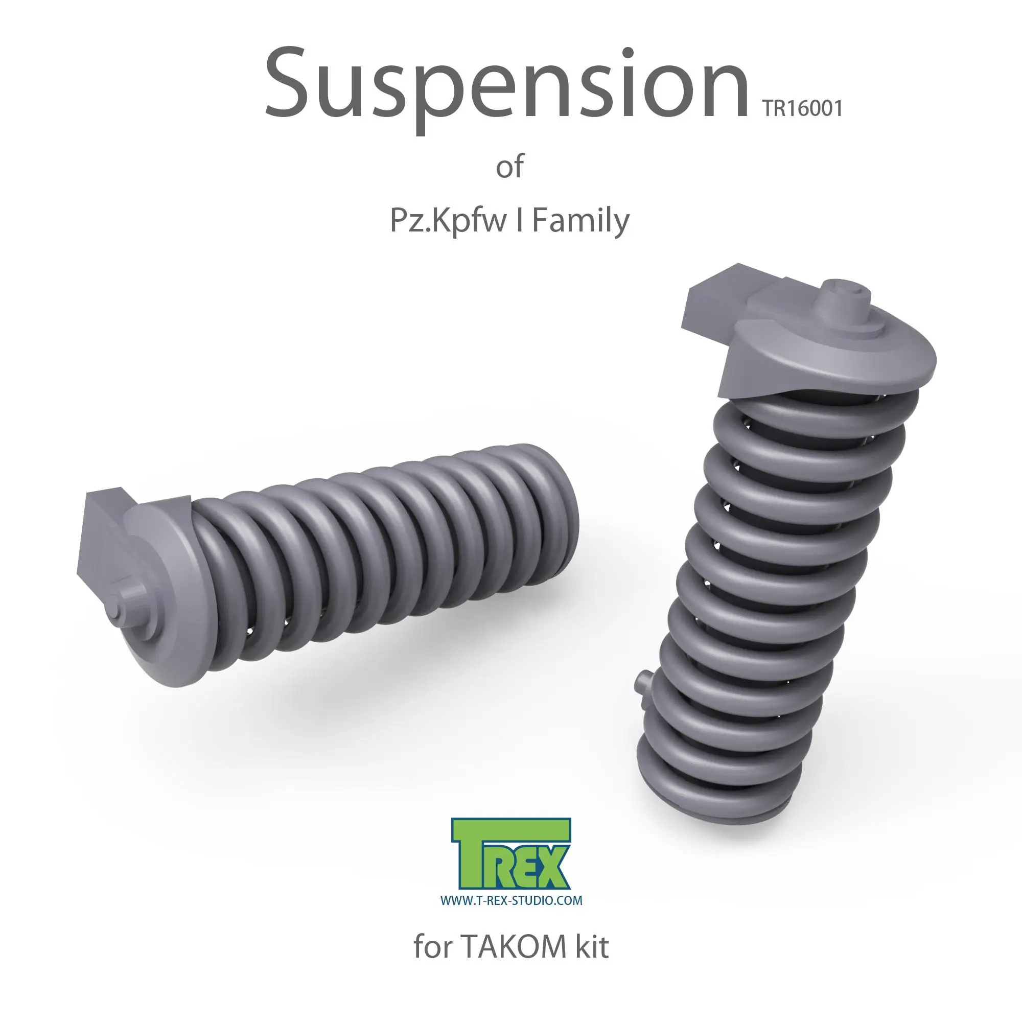 T-REX 16001 1/16 Pzkpfw I Suspension Set for TAKOM 3D Print Set