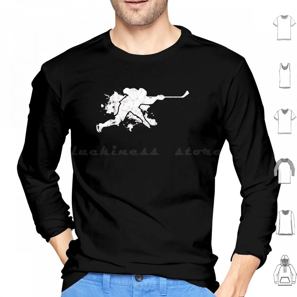 Ice Hockey Skater Skier Ski Winter Sport Holiday Gift Hoodie cotton Long Sleeve Ski Ice Skating Ice Hockey Skiing Skier Ice