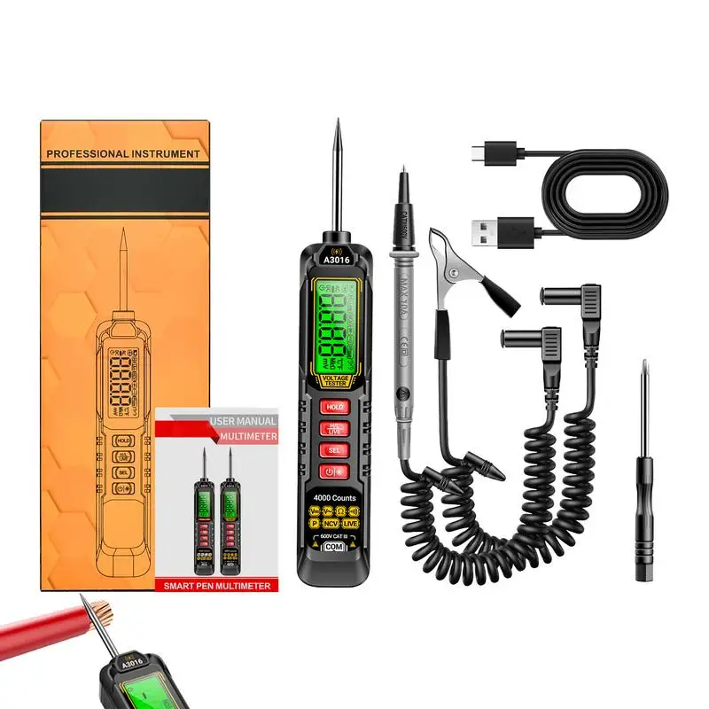 

Electric Tester Pen Portable Intelligent Voltmeter Voltage Detector Electrical Tester Current Meter Continuity Tester For
