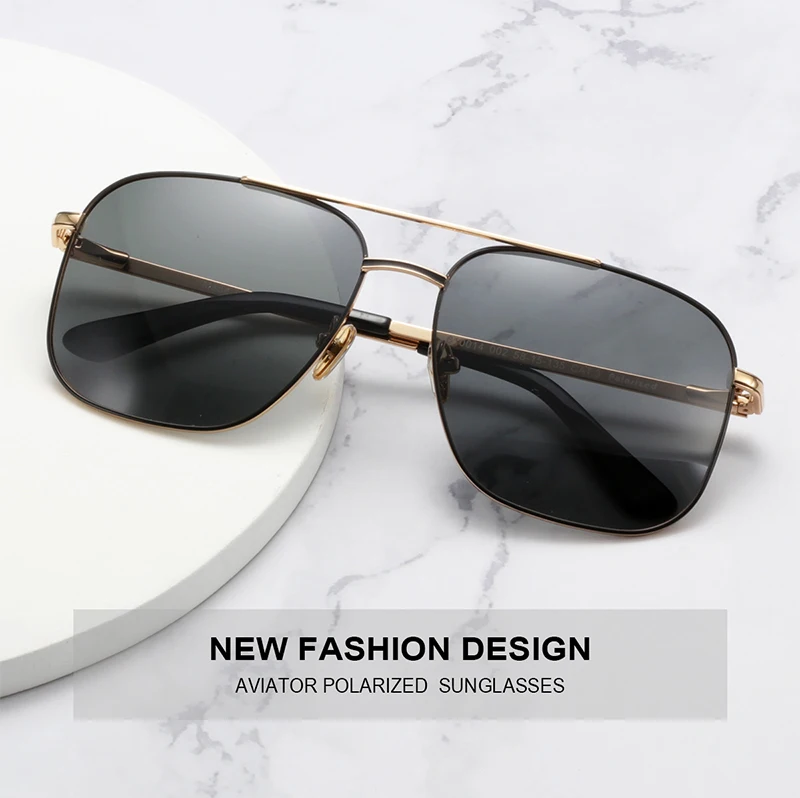 ZENOTTIC Pilot Metal Prescription Sunglasses Men Polarized UV400 Optical Lenses with Recipe Male Sun Shades Eyewear