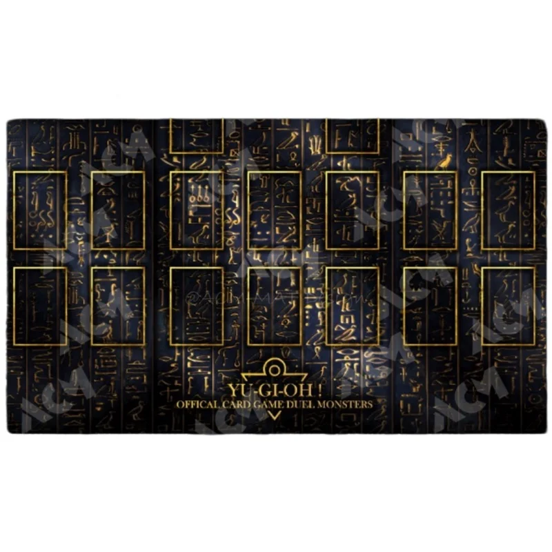 Yu-Gi-Oh! 600x350mm Millennium Black Gold Ycsj Serie Einseitige Flash-Spielmatte 1,5mm Nahtlose Kante Gummi Brettspiel-Kartenmatte Spielzeug