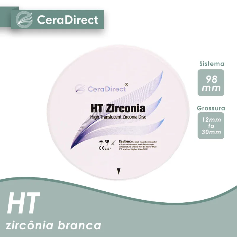 

Dental HT White Zirconia disc Open System98mm Covering color long bridges for Dental Lab CAD/CAM