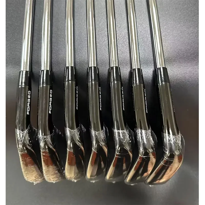 2024 New Black Golf Irons Set 7 Pieces 4 9P Steel Shaft R S Flex Forged Club for Men Right Handed