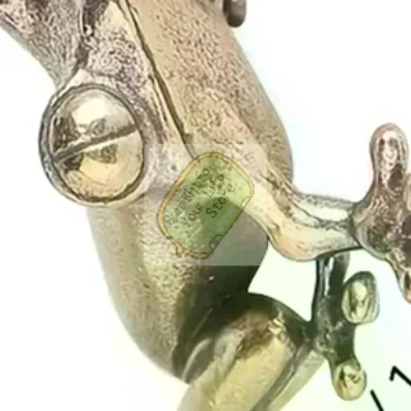 HOT! Statue de grenouille vintage en laiton, décoration grenouille, pose réfléchissante charmante, ornement de bureau, figurine de thé, décoration maison et bureau