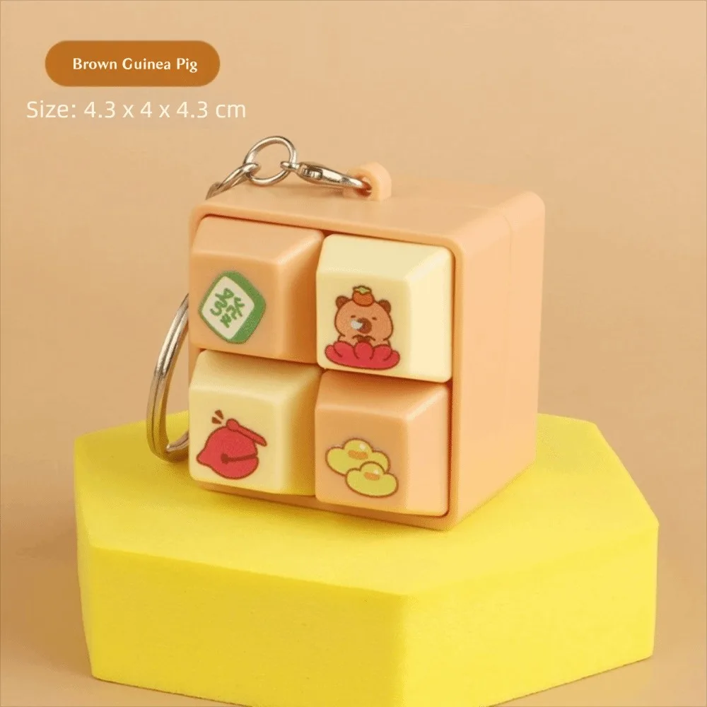 Nouveau dessin animé Fidget porte-clés touches bouton Keycap presser musique porte-clés bricolage clavier passer la heure doigt clavier casquettes