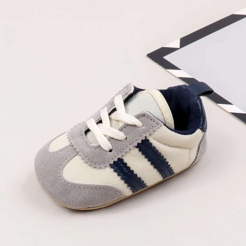 Baby Casual Sports Shoes for Spring Autumn High-Quality TPR Sole Anti-Slip Prewalker For 0-18M Girls And Boys BLS4034