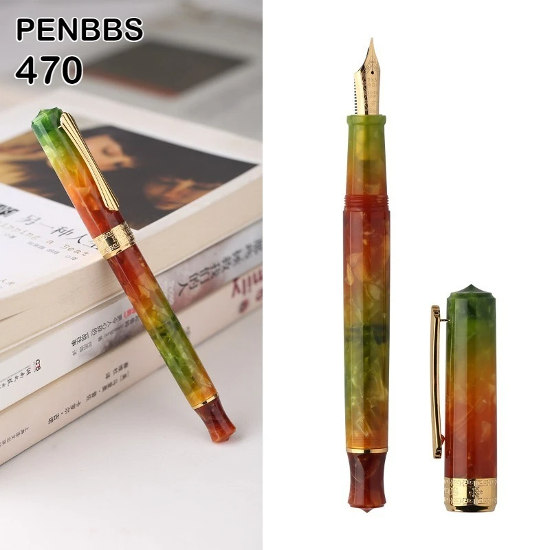 PENBBS 470 Vacuum Filling Fountain Pen Large Capacity Clear Acrylic Pen PK HONGDIAN MAJOHN JINHAO School Supplies Stationery